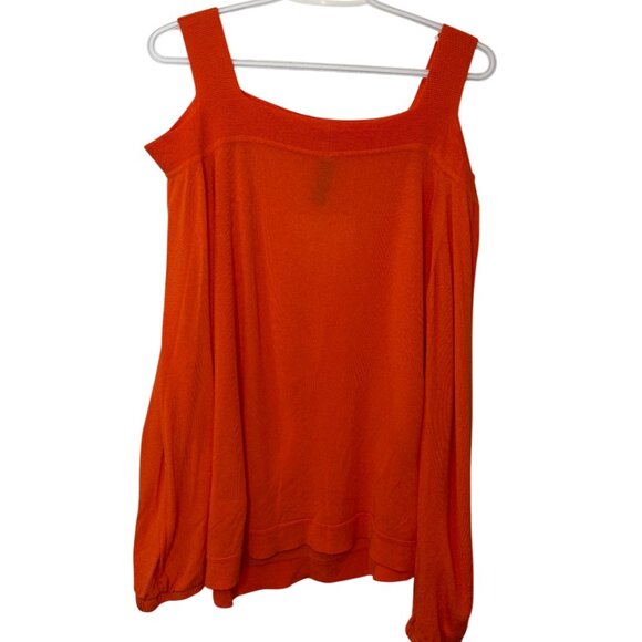 Marc Cain long sleeve cold shoulder top orange women's size N5 - Picture 2 of 3